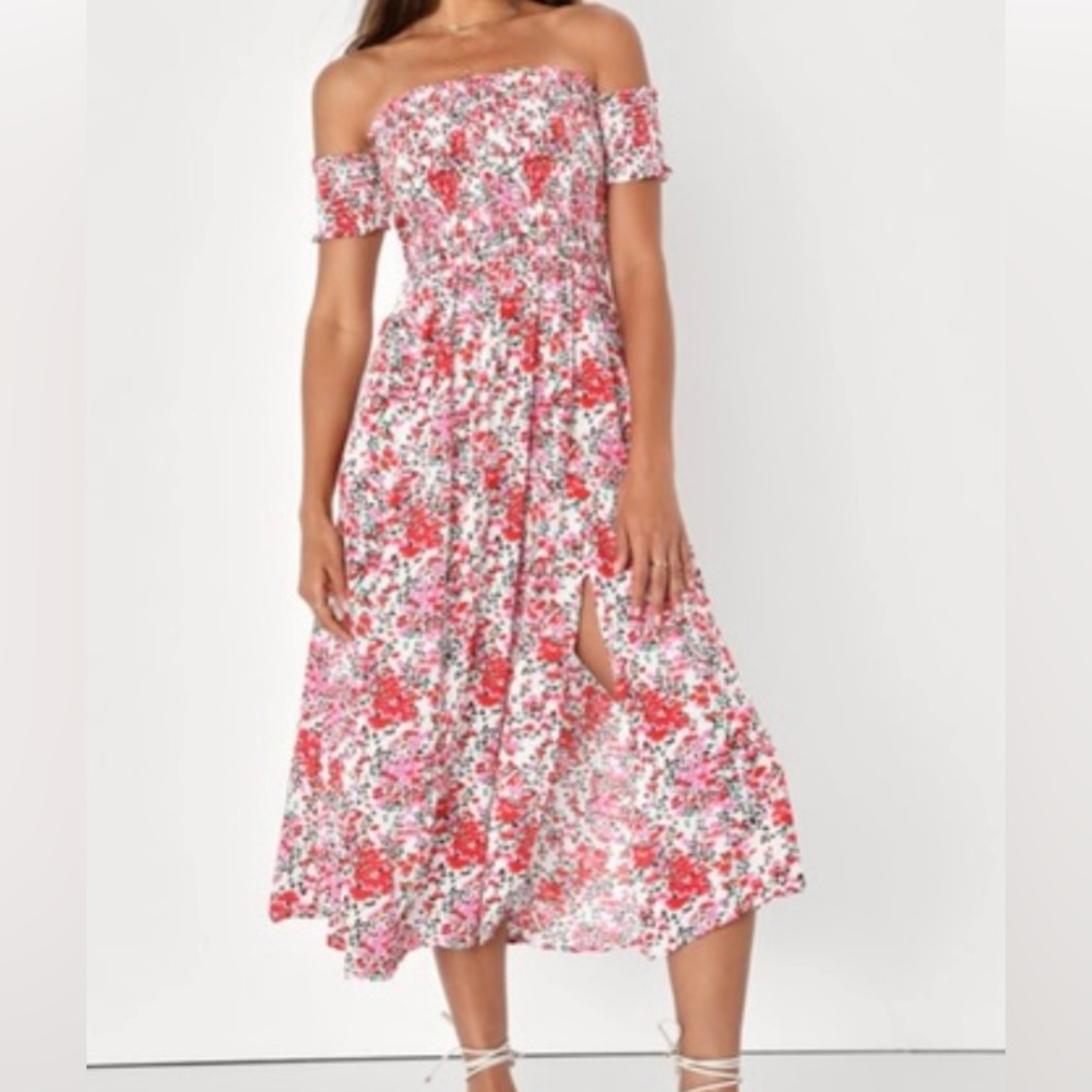 Lulus size small off the shoulder summer dress